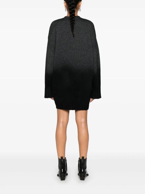 The Attico ribbed-knit mini dress - Grey