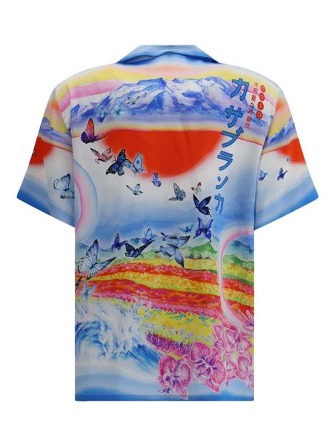 Casablanca graphic-print shirt - Blue