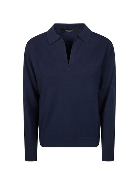 Weekend Max Mara polo V-neck top - Blue - zdjęcie produktu nr 1
