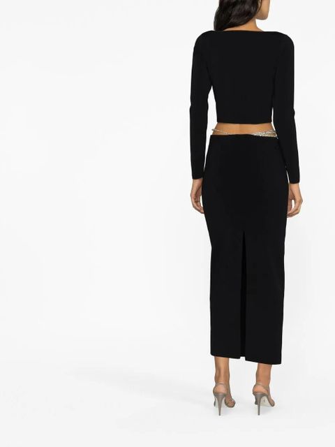 Christopher Esber crystal-embellished strap-detail skirt - Black