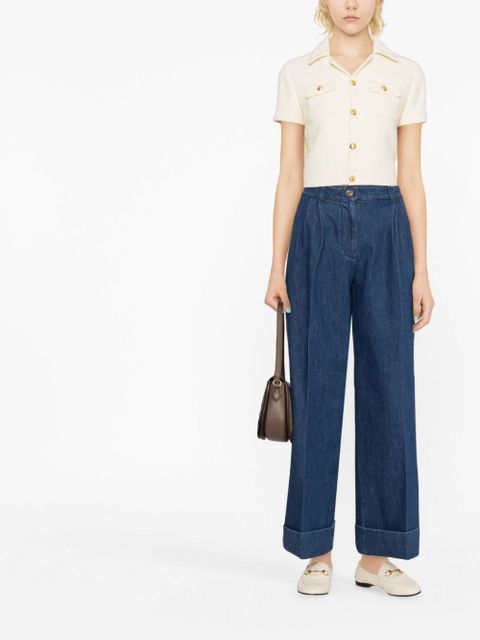 Gucci mid-rise wide-leg jeans - Blue