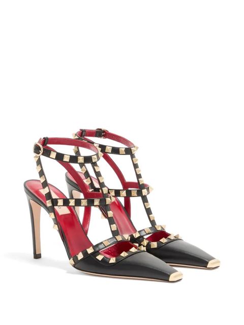Valentino Garavani Rockstud kidskin pumps 100mm - Black - zdjęcie produktu nr 2