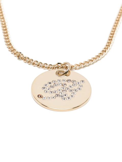 Blumarine medal logo-detail necklace - Gold