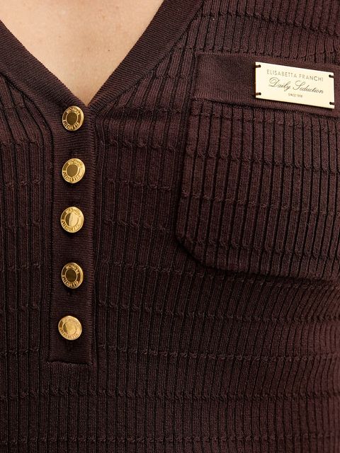 Elisabetta Franchi bluzka z dodatkiem jedwabiu