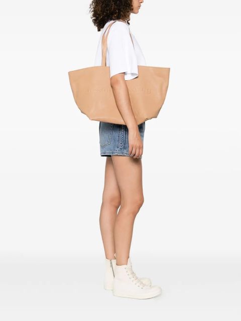 Alexander Wang embossed-logo tote bag - Neutrals