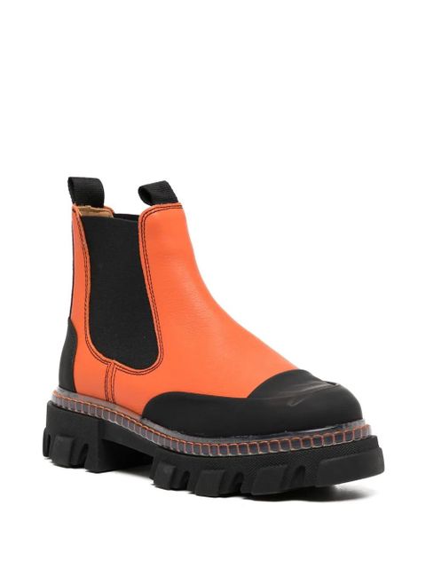 GANNI panelled ankle boots - Orange - zdjęcie produktu nr 2