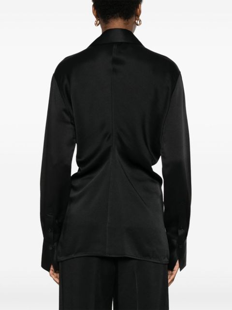 TOTEME slouch waist shirt - Black