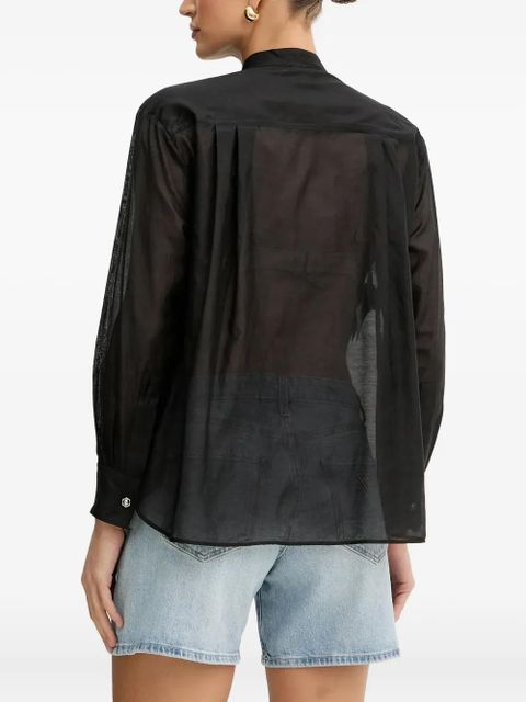 PINKO mock-neck long-sleeves shirt - Black