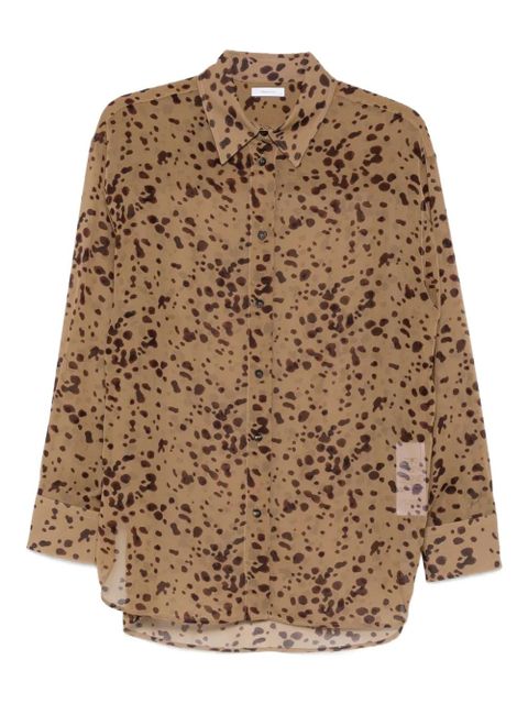 Ferragamo buttoned patterned shirt - Brown - zdjęcie produktu nr 1