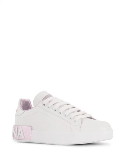 Dolce & Gabbana Portofino leather sneakers - White