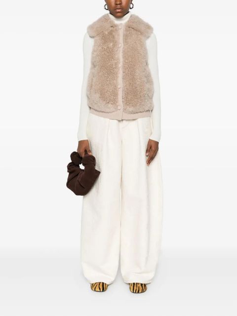 Yves Salomon textured gilet - Neutrals
