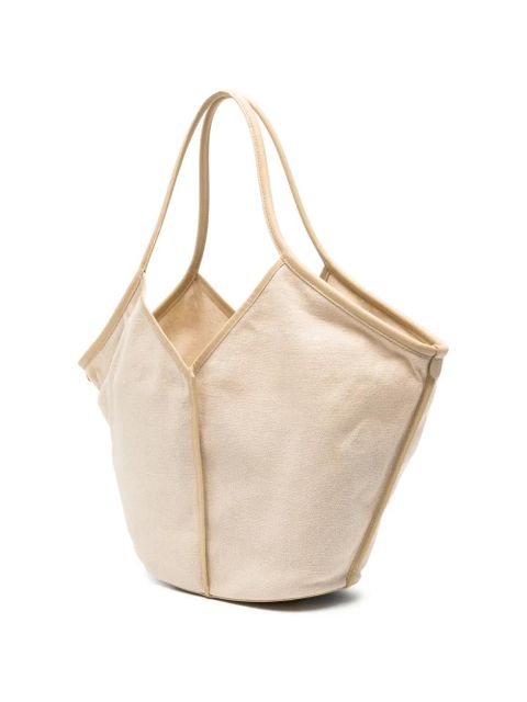 Hereu Calella panelled tote bag - Neutrals