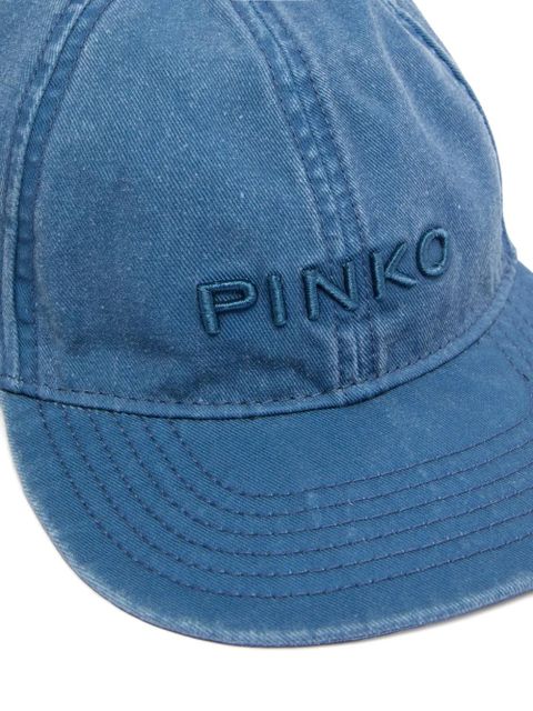PINKO Embroidered cotton hat - Blue