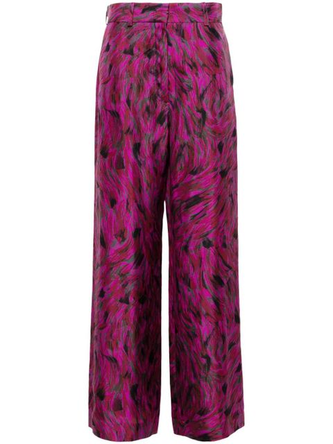 Lanvin brush stroke-printed trousers - Pink - zdjęcie produktu nr 1