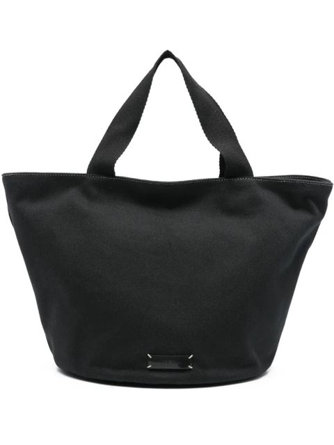 The Row Sisal logo-plaque tote bag - Black - zdjęcie produktu nr 1