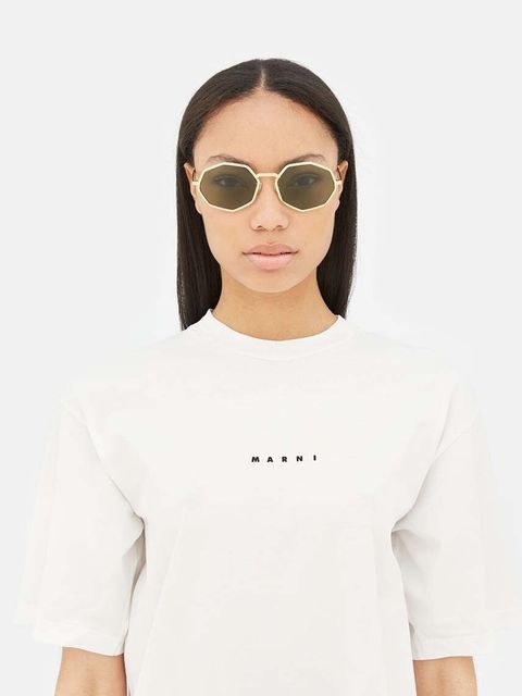 Marni okulary przeciwsłoneczne Pulpit Rock Green kolor zielony EYMRN00009.003.3KI