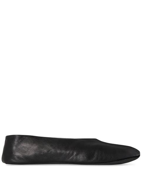 The Row Stella leather ballet flats - Black - zdjęcie produktu nr 1