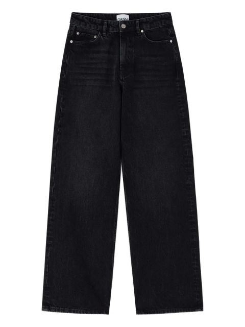 GANNI logo-patch jeans - Black - zdjęcie produktu nr 1