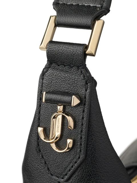 Jimmy Choo logo-print shoulder bag - Black