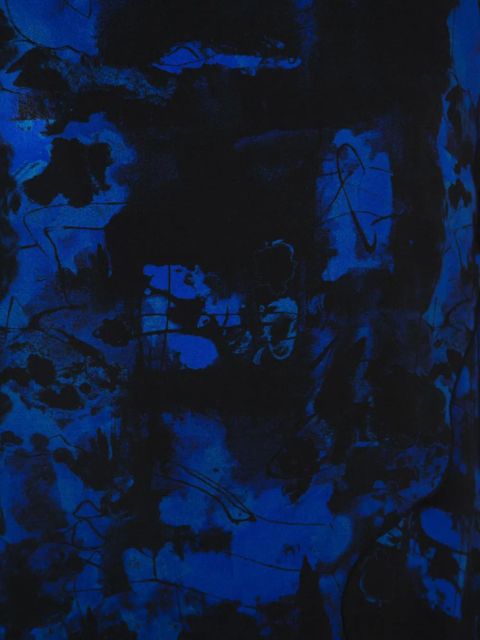 Proenza Schouler pre-owned abstract-print long-sleeve top - Blue