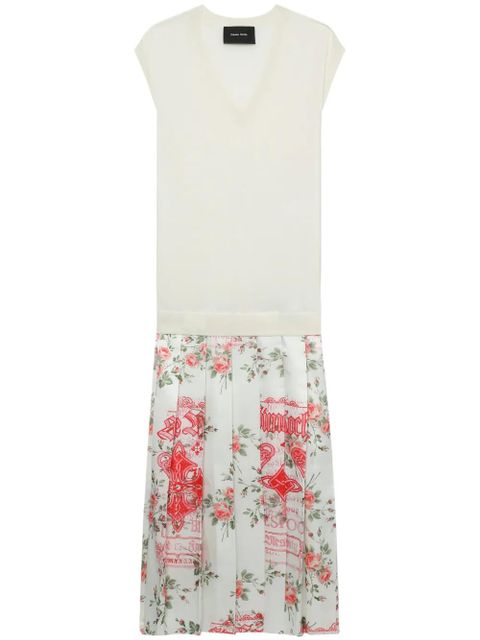 Simone Rocha panelled wool-silk sleeveless dress - White - zdjęcie produktu nr 1