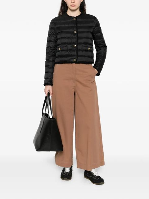 Moncler Fleurs button quilted jacket - Black - zdjęcie produktu nr 2