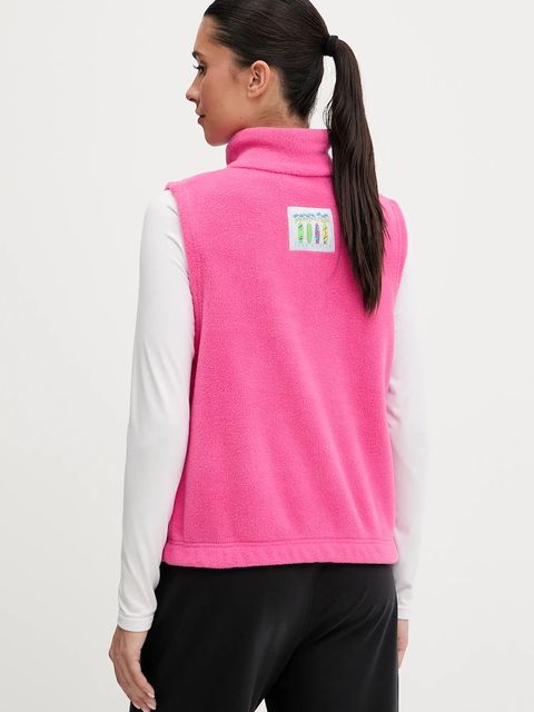 Banana Moon kamizelka polarowa Hillside damska kolor różowy gładka SPRY.HILLSIDE