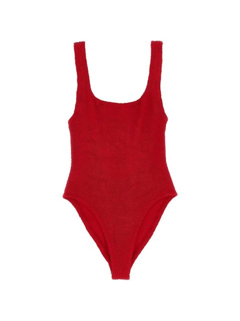 Hunza G square-neck crinkle swimsuit - Red - zdjęcie produktu nr 1