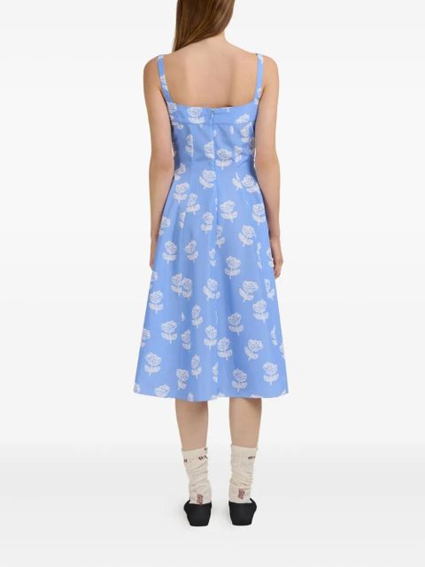 Marni floral print slip dress - SRB50 blue - zdjęcie produktu nr 2