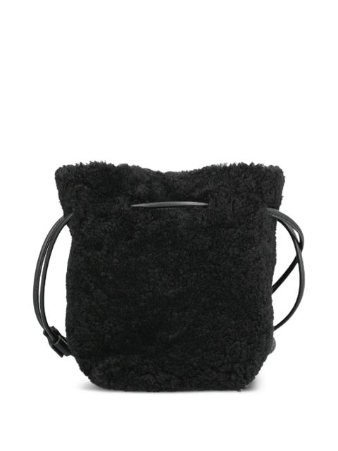 Tod's drawstring shearling bucket bag - Black - zdjęcie produktu nr 2