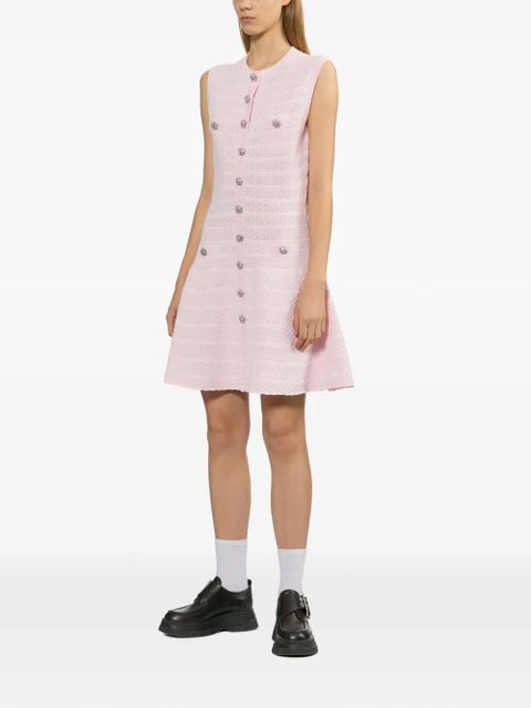 Self-Portrait Diamante mini dress - Pink