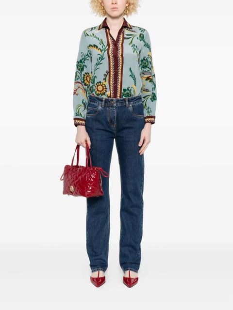 ETRO floral-print button-up jacket - Blue - zdjęcie produktu nr 2