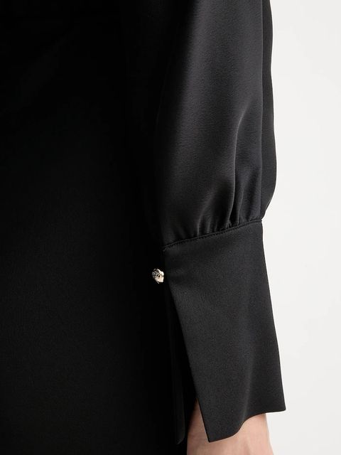 Joop! sukienka kolor czarny midi rozkloszowana 30048659