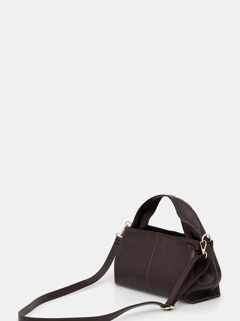 Answear.LAB torebka skórzana kolor brązowy