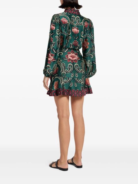 FARM Rio floral-print mini dress - Green