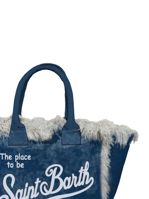 MC2 Saint Barth Vanity fringed denim tote bag - Blue - zdjęcie produktu nr 2