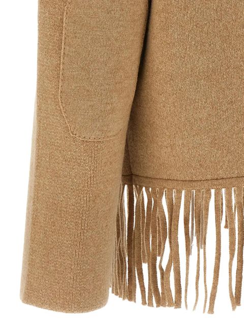 Guest In Residence fringe-detailed wool cardigan - Neutrals