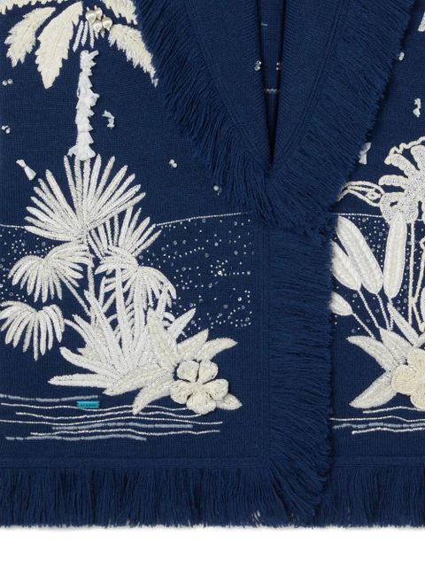 Alanui Postcard From Paradise cardigan - Blue