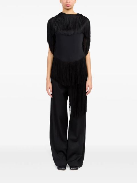 MM6 Maison Margiela fringed top - Black - zdjęcie produktu nr 2