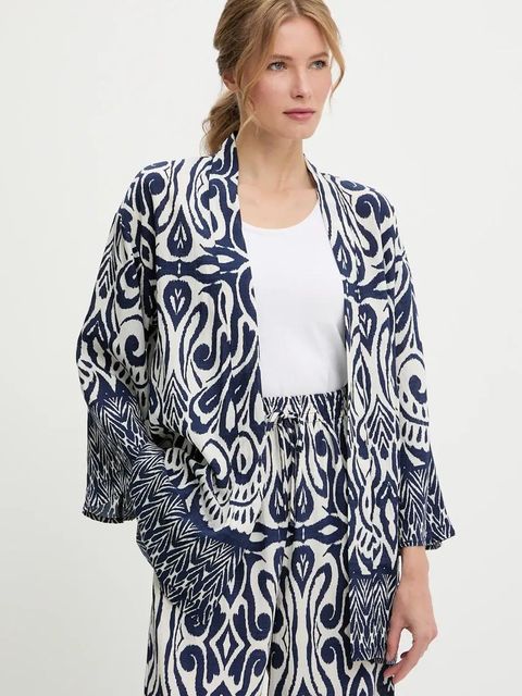 Answear.LAB marynarka i spodnie damski kolor granatowy - zdjęcie produktu nr 2