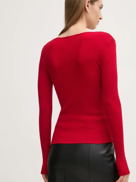 Morgan sweter MBANZA damski kolor czerwony lekki MBANZA