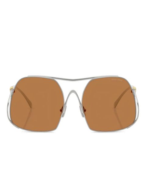 Miu Miu Eyewear pilot-frame sunglasses - Silver - zdjęcie produktu nr 2