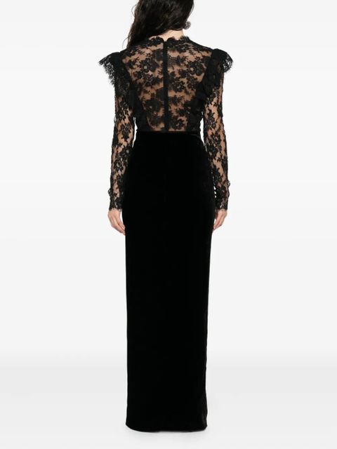 Alessandra Rich lace-embellished dress - Black