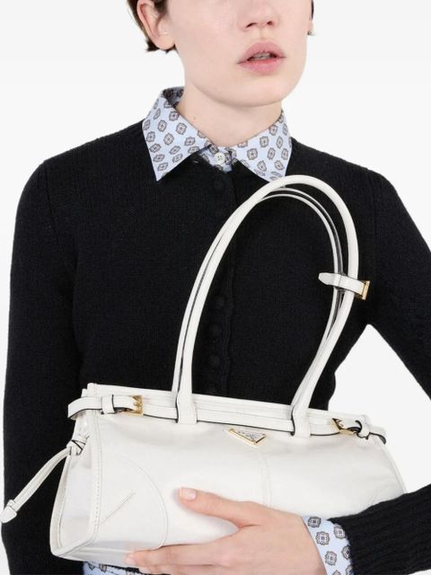 Prada medium Bonnie leather tote bag - Neutrals