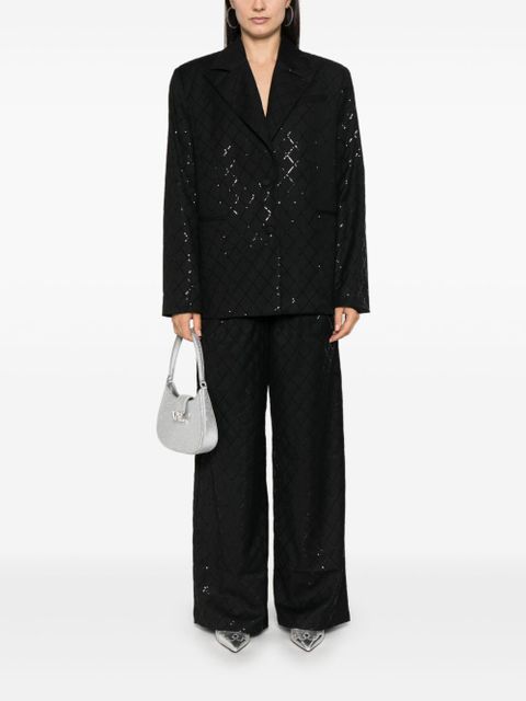 ROTATE BIRGER CHRISTENSEN sequinned wide-leg trousers - Black - zdjęcie produktu nr 2