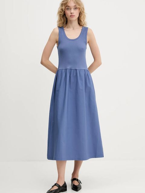 Marc O'Polo sukienka kolor niebieski midi rozkloszowana 5000006518 - zdjęcie produktu nr 2