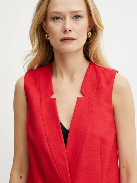 Simona Corsellini marynarka kolor czerwony jednorzędowa P25CPGL001
