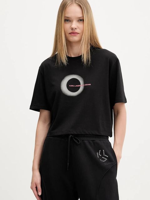 Karl Lagerfeld Jeans t-shirt damski kolor czarny A4W17011 - zdjęcie produktu nr 1