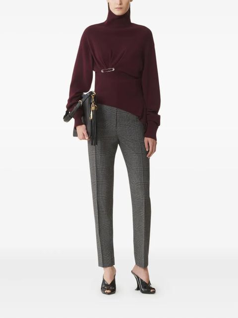 Lanvin high-neck safety-pin sweater - Red