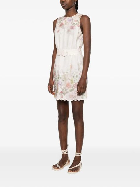 TWINSET floral belted nini dress - Pink